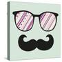 Retro Sunglasses With Reflection For Hipster-panova-Stretched Canvas