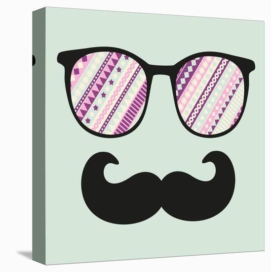 Retro Sunglasses With Reflection For Hipster-panova-Stretched Canvas