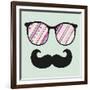 Retro Sunglasses With Reflection For Hipster-panova-Framed Art Print