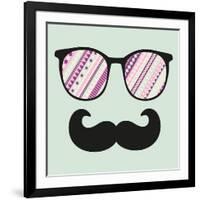 Retro Sunglasses With Reflection For Hipster-panova-Framed Art Print