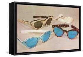 Retro Sunglasses-null-Framed Stretched Canvas