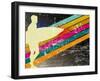 Retro Surfing Poster-kots-Framed Art Print