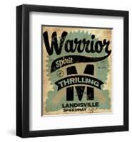 Retro T-Shirt Print Motorbike-null-Framed Art Print