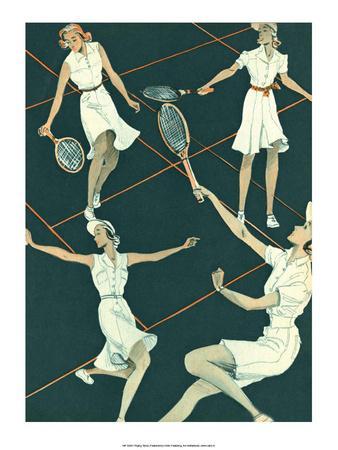 Vintage Tennis POSTER.Stylish Graphics.Field Day.Room Wall art yellow Decor.297i 