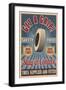 Retro Tire Ad - Vintage Sign-Lantern Press-Framed Art Print