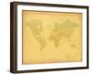 Retro Travel Map-The Vintage Collection-Framed Art Print