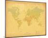 Retro Travel Map-The Vintage Collection-Mounted Art Print