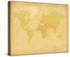 Retro Travel Map-The Vintage Collection-Stretched Canvas