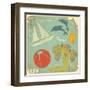 Retro Travel Postcard-elfivetrov-Framed Art Print