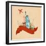 Retro Travel Poster-stockshoppe-Framed Art Print