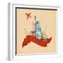 Retro Travel Poster-stockshoppe-Framed Art Print