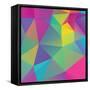 Retro Triangle Background-AnaMarques-Framed Stretched Canvas