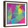 Retro Triangle Background-AnaMarques-Framed Art Print