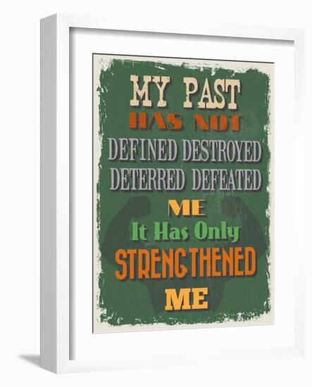 Retro Vintage Motivational Quote Poster. Vector Illustration-sibgat-Framed Art Print