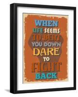 Retro Vintage Motivational Quote Poster. Vector Illustration-sibgat-Framed Art Print