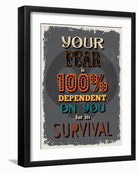 Retro Vintage Motivational Quote Poster. Vector Illustration-sibgat-Framed Art Print