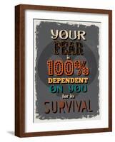 Retro Vintage Motivational Quote Poster. Vector Illustration-sibgat-Framed Art Print