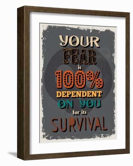 Retro Vintage Motivational Quote Poster. Vector Illustration-sibgat-Framed Art Print