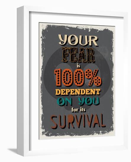 Retro Vintage Motivational Quote Poster. Vector Illustration-sibgat-Framed Art Print