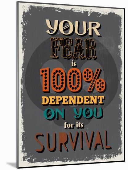 Retro Vintage Motivational Quote Poster. Vector Illustration-sibgat-Mounted Art Print