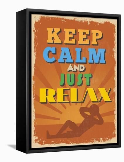 Retro Vintage Motivational Quote Poster. Vector Illustration-sibgat-Framed Stretched Canvas