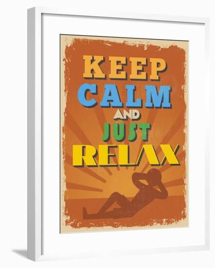 Retro Vintage Motivational Quote Poster. Vector Illustration-sibgat-Framed Art Print