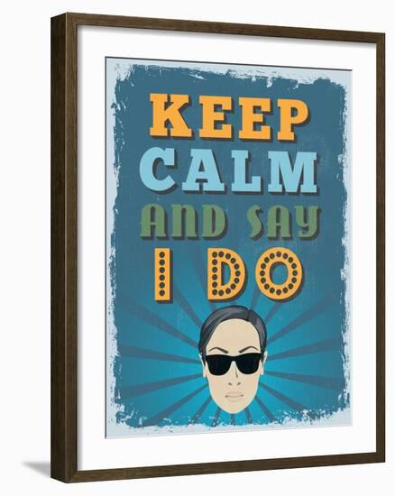 Retro Vintage Motivational Quote Poster. Vector Illustration-sibgat-Framed Art Print