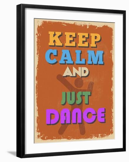 Retro Vintage Motivational Quote Poster. Vector Illustration-sibgat-Framed Art Print