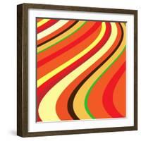 Retro Wave Pattern-null-Framed Giclee Print