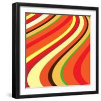 Retro Wave Pattern-null-Framed Giclee Print