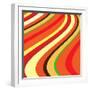 Retro Wave Pattern-null-Framed Giclee Print