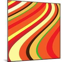 Retro Wave Pattern-null-Mounted Giclee Print