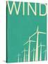 Retro Wind Turbines Illustration-norph-Stretched Canvas