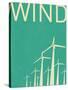 Retro Wind Turbines Illustration-norph-Stretched Canvas