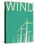 Retro Wind Turbines Illustration-norph-Stretched Canvas