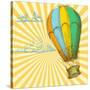 Retro With Hot Air Balloon; Also Available In My Gallery-Danussa-Stretched Canvas