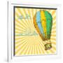 Retro With Hot Air Balloon; Also Available In My Gallery-Danussa-Framed Premium Giclee Print