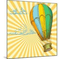 Retro With Hot Air Balloon; Also Available In My Gallery-Danussa-Mounted Premium Giclee Print