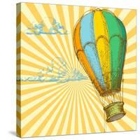 Retro With Hot Air Balloon; Also Available In My Gallery-Danussa-Stretched Canvas