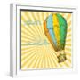 Retro With Hot Air Balloon; Also Available In My Gallery-Danussa-Framed Premium Giclee Print