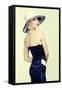 Retro Woman In Hat-NejroN Photo-Framed Stretched Canvas