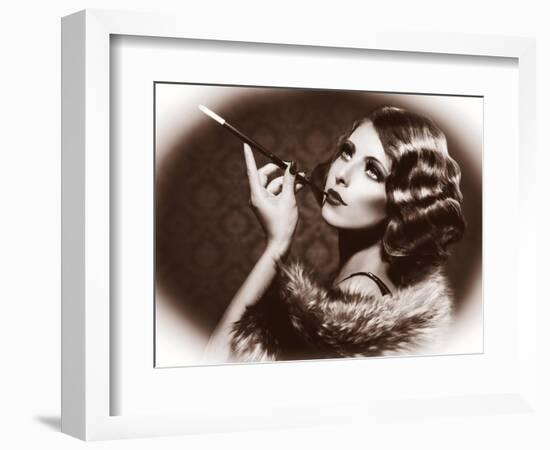 Retro Woman Portrait-Subbotina Anna-Framed Photographic Print