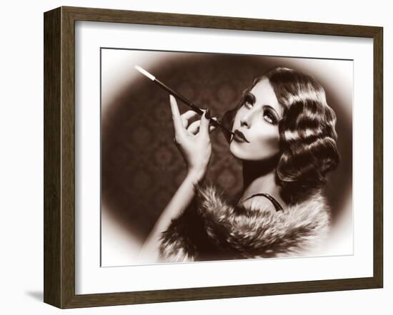 Retro Woman Portrait-Subbotina Anna-Framed Photographic Print