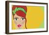 Retro Woman Shh-Aleksa_D-Framed Art Print