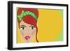 Retro Woman Shh-Aleksa_D-Framed Art Print