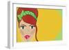 Retro Woman Shh-Aleksa_D-Framed Art Print