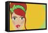 Retro Woman Shh-Aleksa_D-Framed Stretched Canvas