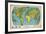 Retro World Map-The Vintage Collection-Framed Giclee Print