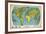 Retro World Map-The Vintage Collection-Framed Giclee Print