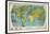 Retro World Map-The Vintage Collection-Framed Giclee Print